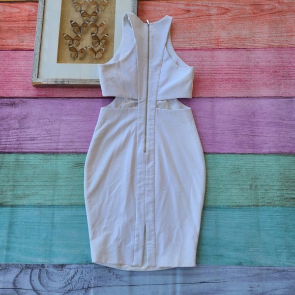Elizabeth and James White Lela Sleeveless Cutout Pencil Sheath Dress 6 - Picture 9 of 12